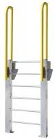 10A488 Fixed Ladder, WalkThru, 8 ft. 1 In H, Al