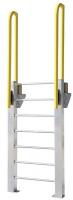 10A489 Fixed Ladder, WalkThru, 8 ft. 10 In H, Al