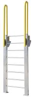 10A490 Fixed Ladder, WalkThru, 9 ft. 7 In H, Al