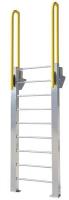 10A491 Fixed Ladder, WalkThru, 10 ft. 4 In H, Al