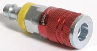10C193 Coupler, Industrial, 1/4In Barb/Body, Red
