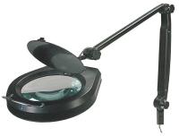 10C906 LED Oversized Round Magnifier Lamp-BLK
