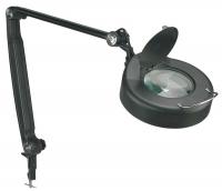 10C908 LED Round Magnifier Lamp, black