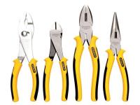 10D212 Plier Set, 8-3/8, 7-3/8, 9, 8-1/4 In, Blk, 4Pc