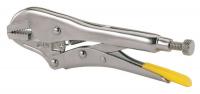 10D219 Pliers, Locking Straight Jaw, 9 In, Chrome