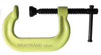 10D493 C-Clamp, 3 In, 2-7/16 In Deep, Yellow
