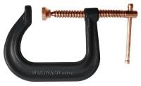 10D547 C-Clamp, 6 In, 5 In Deep, Black