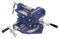 10D735 Drill Press Vise, Cross Slide, Swivel, 4 In