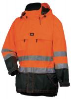 10D771 Rain Jacket w/ Detachable Hood, Orange, M