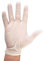 10D865 Disposable Gloves, Latex, L, Natural, PK100