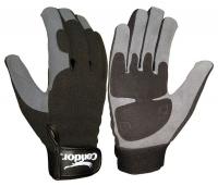 10D876 Anti-Vibration Gloves, L, Black/Gray, PR