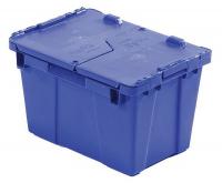 10E126 Attached-Lid Cont, 15-1/5x11x9-3/4, Blue