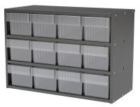 10E447 Cabinet, 23Wx16.5Hx11D, Gray, 12 Clr Drwrs