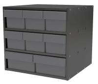10E467 Cabinet, 18Wx16.5Hx17D, Gray, 8 Gray Drwrs