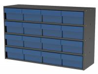 10E481 Cabinet, 35Wx22Hx11D, Gray, 16 Blue Drwrs