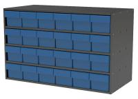 10E492 Cabinet, 35Wx22Hx17D, Gray, 24 Blue Drwrs