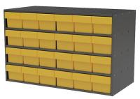 10E493 Cabinet, 35Wx22Hx17D, Gray, 24 Ylw Drwrs