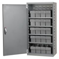 10E529 Cabinet, Gray, Steel Door, 20 Gray Drawers