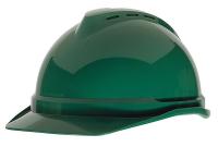 10E660 Hard Hat, FrtBrim, Slotted, 4Rtcht, Green
