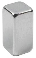 10E799 Block Magnet, 1 x 1 x 1/2 In, Neo, Nickel