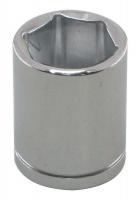 10E872 Socket, Standard, 1/4 In Dr, 6 Pts, 16mm