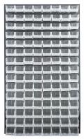 10E933 Louvered Panel, 8Dx36Wx61H, 120 Clear Bins