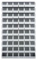 10E934 Louvered Panel, 11Dx36Wx61H, 60 Clear Bins