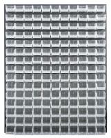10E936 Louvered Panel, 8Dx48Wx61H, 165 Clear Bins