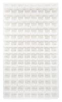 10E945 Louvered Panel, 8Dx36Wx61H, 120 Clear Bins