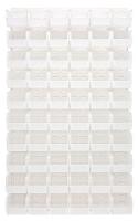 10E946 Louvered Panel, 11Dx36Wx61H, 60 Clear Bins
