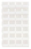 10E947 Louvered Panel, 15Dx36Wx61H, 28 Clear Bins