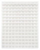 10E948 Louvered Panel, 8Dx48Wx61H, 165 Clear Bins