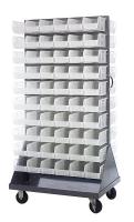 10E960 Lourvered  Pnl, Mbl, 2-Side, 120 Clr Bins