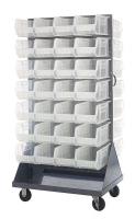 10E961 Lourvered  Pnl, Mbl, 2-Side, 56 Clr Bins