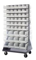 10E962 Lourvered  Pnl, Mbl, 2-Side, 96 Clr Bins