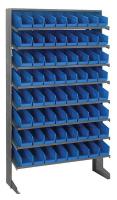 10E989 Pick Rack, 12Dx36Wx60H, 64 Blue Bins