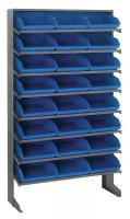 10E992 Pick Rack, 12Dx36Wx60H, 24 Blue Bins