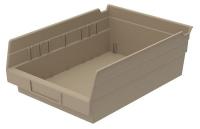 10F105 Rcycl Shelf Bin, 11-5/8Lx4Hx8-3/8W, Sndstn