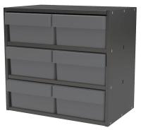 10F153 Cabinet, 18Wx16.5Hx11D, Gray, 6 Gray Drwrs