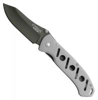 10F684 Folding Knife, Fine, Drop Point, 3-1/4, Alum