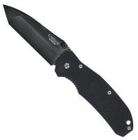 10F693 Folding Knife, Fine, Tanto, 3-1/2 In, Black