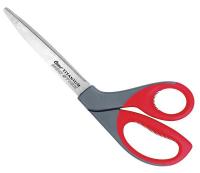 10F716 Shear, 9 In L, Bent, Sharp, Grey/Red