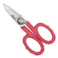 10F719 Shear, 5-1/4, Straight, Serrated, Sharp, Red