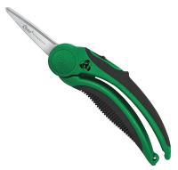 10F745 Scissor, 6 In, Straight, Blunt, Black/Green