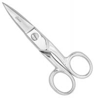 10F751 Scissor, 5 In L, Straight, Serrated, Sharp