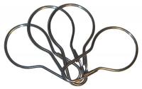 10G198 Shower Curtain Hooks, Chrome, PK12