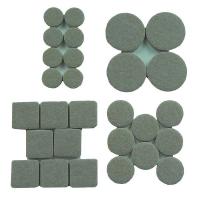 10J989 Felt Pads, Round, 1 In., PK 16