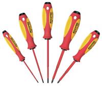 10G454 Screwdriver Set, Insulated, Slotted/Ph, 5Pc