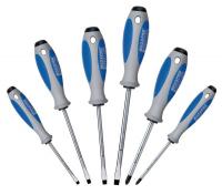 10G457 Screwdriver Set, Slotted/Phillips, 6 Pc