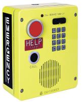10G728 Emergency Tele WP 1Button w/Keypad Alum